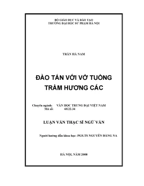 Đào tấn với vở tuồng trầm hương các