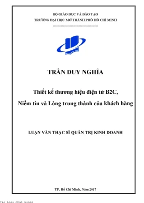 Thiết kế thương hiệu điện tử b2c niềm tin và lòng trung thành của khách hàng