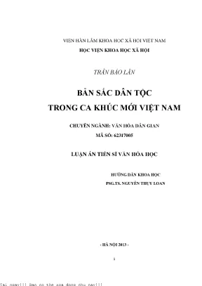 Bản sắc dân tộc trong ca khúc mới việt nam