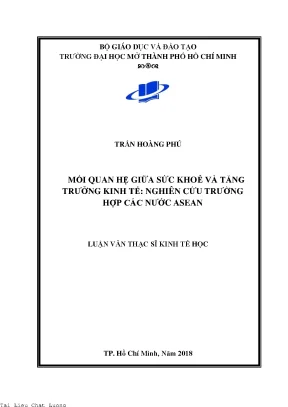 Mối quan hệ giữa sức khỏe và tăng trưởng kinh tế nghiên cứu trường hợp các nước asean
