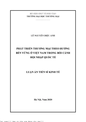 Phát triển thương mại theo hướng bền vững ở việt nam trong bối cảnh hội nhập quốc tế