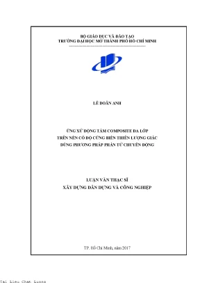 Ứng xử động tấm composite đa lớp trên nền có độ cứng biến thiên lượng giác dùng phương pháp phần tử chuyển động