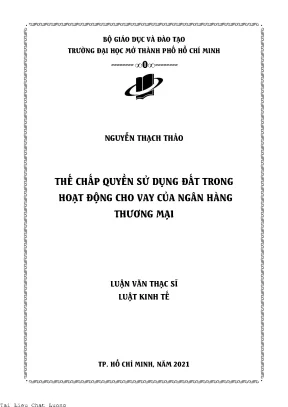 Thế chấp quyền sử dụng đất trong hoạt động cho vay của ngân hàng thương mại