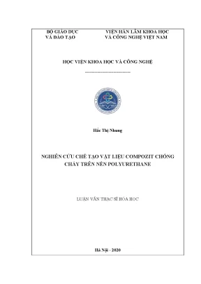 Nghiên cứu chế tạo vật liệu compozit chống cháy trên nền polyurethane