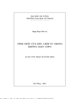 Tính chất của dãy i hội tụ trong không gian topo