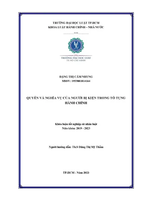 Quyền và nghĩa vụ của người bị kiện trong tố tụng hành chính