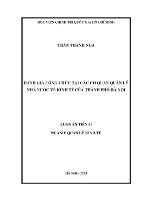 Đánh giá công chức tại các cơ quan quản lý nhà nước về kinh tế của thành phố hà nội