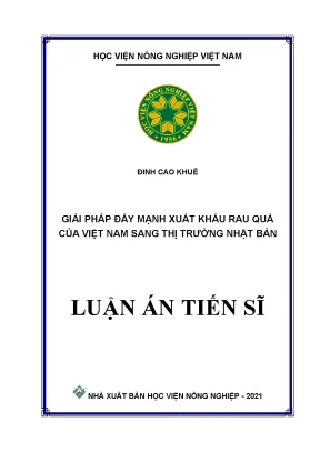 Giải pháp đẩy mạnh xuất khẩu rau quả sang thị trường nhật bản