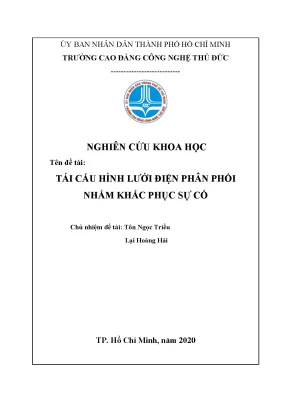 Tái cấu hình lưới điện phân phối nhằm khắc phục sự cố
