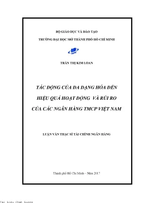 Tác động cuả đa dạng hóa đến hiệu quả hoạt động và rủi ro của các ngân hàng thương mại cổ phần việt nam