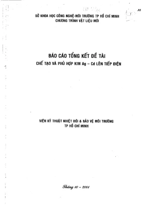Chế tạo phủ hợp kim ag cd lên tiếp điện