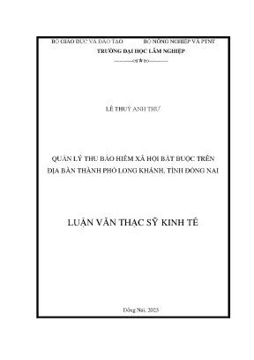 Quản lý thu bảo hiểm xã hội bắt buộc trên địa bàn thành phố long khánh tỉnh đồng nai