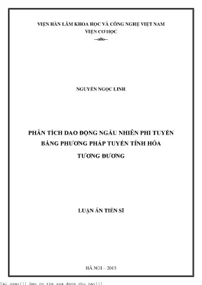 Phân tích dao động ngẫu nhiên phi tuyến bằng phương pháp tuyến tính hóa tương đương ngẫu nhiên