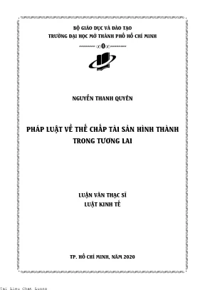 Pháp luật về thế chấp tài sản hình thành trong tương lai