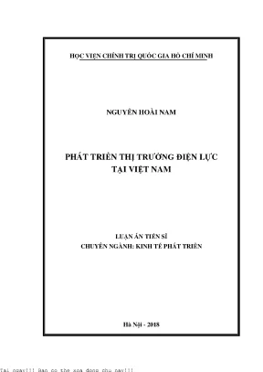 Phát triển thị trường điện lực tại việt nam