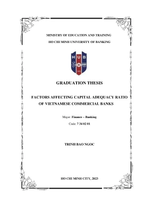 Factors affecting capital adequacy ratio of vietnamese commercial banks