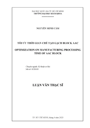 Tối ưu thời gian chế tạo gạch block aac