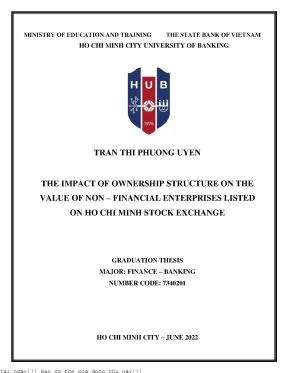The impact of ownership structure on the value of non financial enterprises listed on ho chi minh city stock exchange 2022