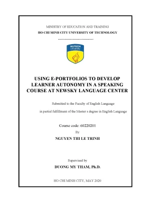 Using e portfolios to develop learner autonomy in a speaking course at newsky language center