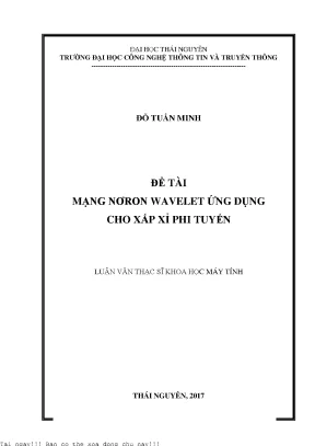 Mạng nơron wavelet ứng dụng cho xấp xỉ phi tuyến