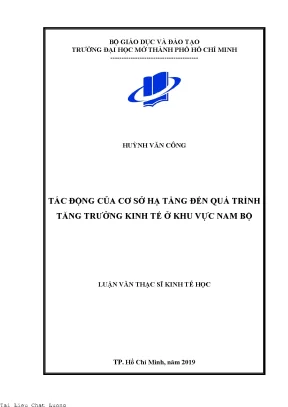 Tác động của cơ sở hạ tầng đến quá trình tăng trưởng kinh tế ở khu vực nam bộ