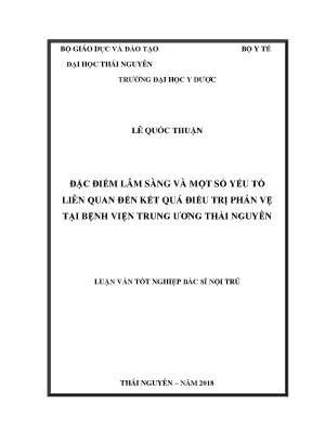 Đặc điểm lâm sàng và một số yếu tố liên quan đến kết quả điều trị phản vệ tại bệnh viện trung ương thái nguyên