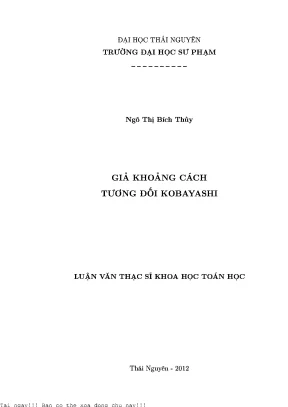 Giả khoảng cách tương đối kobayashi