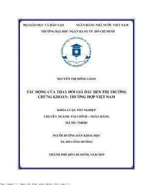 Tác động của thay đổi giá dầu đến thị trường chứng khoán trường hợp việt nam 2019