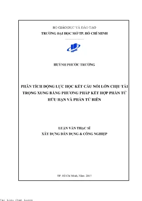 Phân tích động lực học kết cấu nổi lớn chịu tải trọng xung bằng phương pháp kết hợp phần tử hữu hạn và phần tử biên