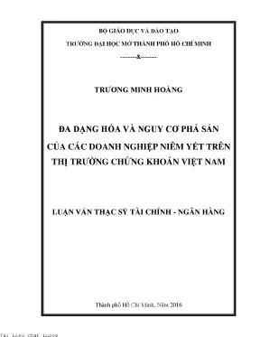 Đa dạng hóa và nguy cơ phá sản của các doanh nghiệp niêm yết trên thị trường chứng khoán việt nam