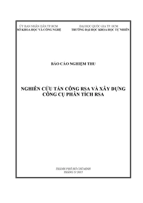 Nghiên cứu tấn công rsa và xây dựng công cụ phân tích rsa