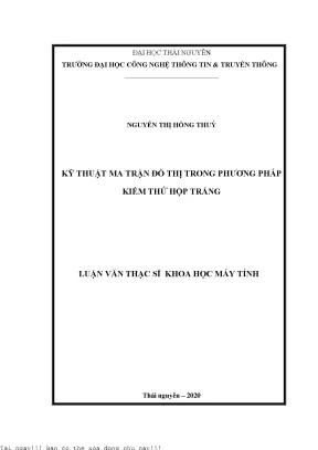 Kỹ thuật ma trận đồ thị trong phương pháp kiểm thử hộp trắng