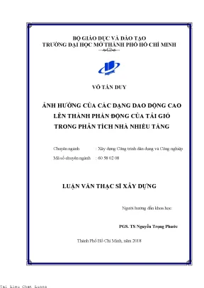 Ảnh hưởng của các dạng dao động cao lên thành phần động của tải gió trong phân tích nhà nhiều tầng