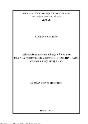 Chính sách an sinh xã hội và vai trò của nhà nước trong việc thực hiện chính sách an sinh xã hội ở việt nam