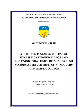 Attitudes towards the use of english captioned videos and listening strategies of non english majors at ho chi minh city industry and trade college