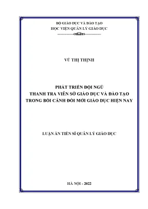 Phát triển đội ngũ thanh tra viên sở giáo dục và đào tạo trong bối cảnh đổi mới giáo dục hiện nay