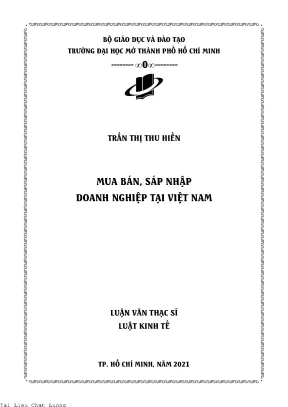 Mua bán sáp nhập doanh nghiệp tại việt nam