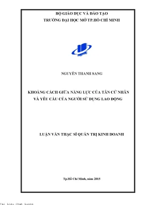 Khoảng cách giữa năng lực của tân cử nhân và yêu cầu của người sử dụng lao động