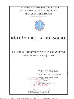 Hoàn thiện công tác tuyển dụng nhân sự tại công ty dong jin việt nam