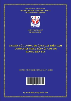 Nghiên cứu cường độ ứng suất trên dầm composite nhiều lớp với cốt sợi không liên tục