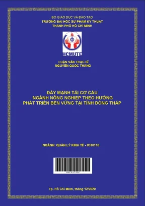 Đẩy mạnh tái cơ cấu ngành nông nghiệp theo hướng phát triển bền vững tại tỉnh đồng tháp