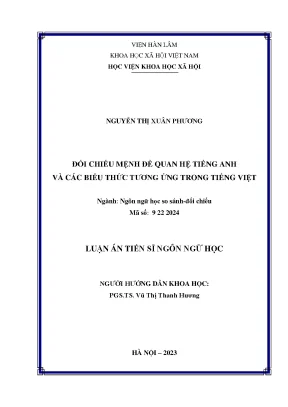 Đối chiếu mệnh đề quan hệ tiếng anh và các biểu thức tương ứng trong tiếng việt