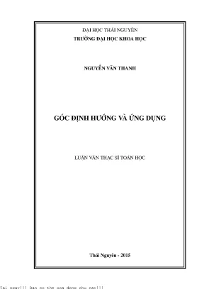 Góc định hướng và ứng dụng