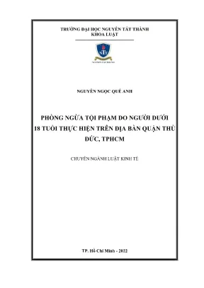 Phòng ngừa tội phạm do người dưới 18 tuổi thực hiện trên địa bàn quận thủ đức