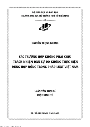 Các trường hợp không phải chịu trách nhiệm dân sự do không thực hiện đúng hợp đồng trong pháp luật việt nam