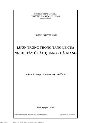 Lượn trống trong tang lễ của người tày ở bắc quang hà giang