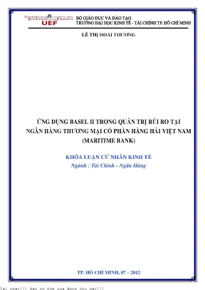 Ứng dụng basel ii trong quản trị rủi ro tại ngân hàng thương mại cổ phần hàng hải việt nam maritime bank