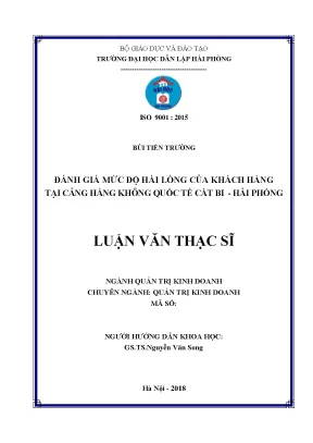 Đánh giá mức độ hài lòng của khách hàng tại cảng hàng không quốc tế cát bi hải phòng