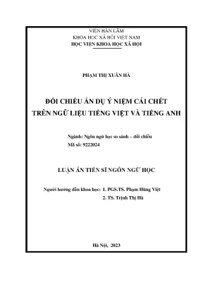 Đối chiếu ẩn dụ ý niệm cái chết trên ngữ liệu tiếng việt và tiếng anh