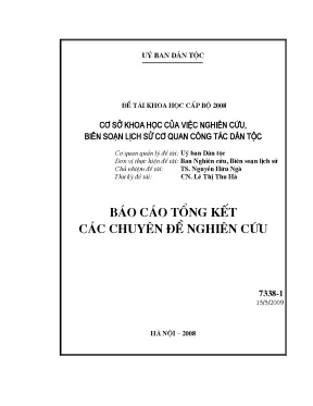 Cơ sở khoa học của việc nghiên cứu biên soạn lịch sử cơ quan công tác dân tộc